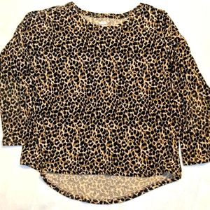 Old Navy Girls Leopard Top Sz L
